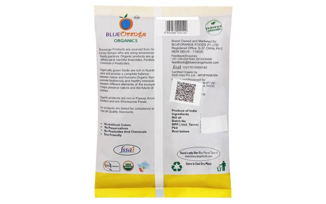 Blue Orange Organics Arhar Dal    Pack  500 grams